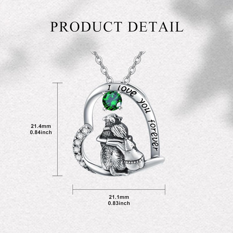 SIMONLY Store Mothers Day Gifts 925 Sterling Silver Dog Necklace Dog Pendant Necklace for Girls Dog Memorial Jewelry Gifts for Women Dog Lovers - Image 4